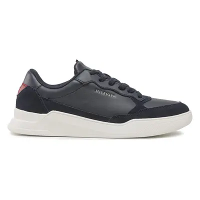 Sneakersy Tommy Hilfiger Elevated Cupsole Leather Mix FM0FM04358 Tmavomodrá