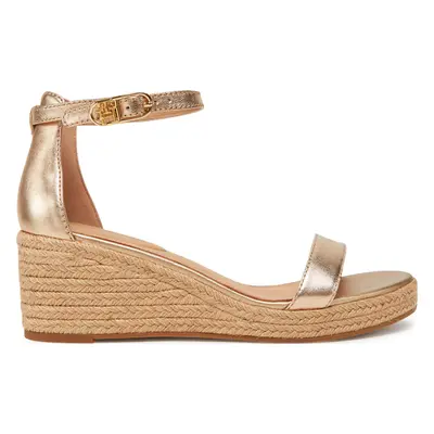 Espadrilky Tommy Hilfiger Th Metallic Mid Wedge Espadrille FW0FW08663 Zlatá