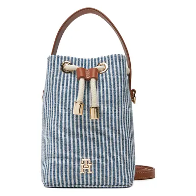 Kabelka Tommy Hilfiger Th Premium Beach Le Bucket AW0AW17215 Modrá