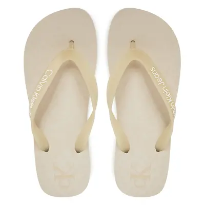 Žabky Calvin Klein Jeans Beach Sandal Flatform Tpu YW0YW01830 Écru