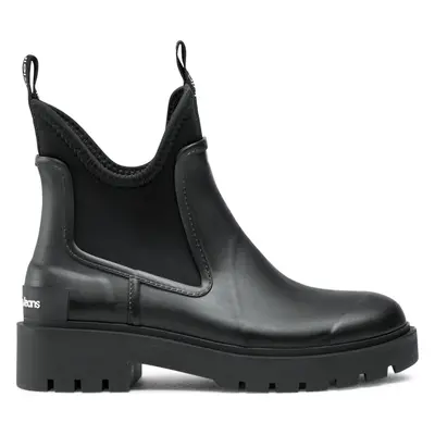 Holínky Calvin Klein Jeans Mid Rainboot Chelsea YW0YW01034 Černá