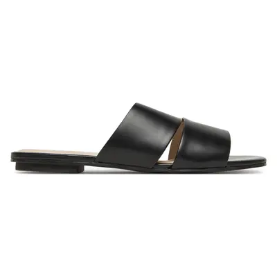 Nazouváky Calvin Klein Flat Slide - Lth 2 Straps HW0HW02365 Černá