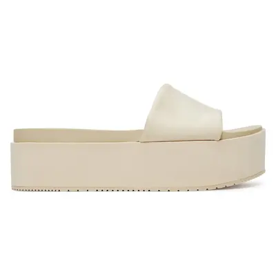 Nazouváky Calvin Klein Jeans Flatform Sandal Slide In Nylon YW0YW01791 Écru