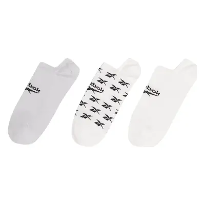 Sada 3 párů nízkých ponožek unisex Reebok CL FO Invisible Sock GG6678 Bílá