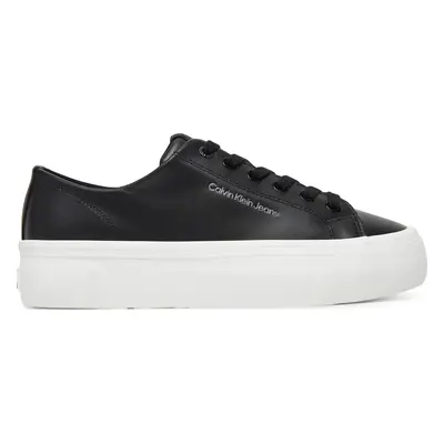 Sneakersy Calvin Klein Jeans Vulc Flatform Low Mg Lth YW0YW01771 Černá