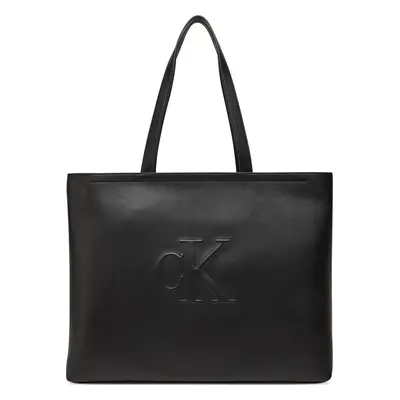 Kabelka Calvin Klein Jeans Sculpted Slim Tote LV04K3070G Černá