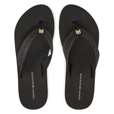 Žabky Tommy Hilfiger Hilfiger Webbing Beach Sandal FW0FW08515 Černá