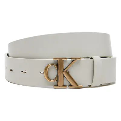 Dámský pásek Calvin Klein Jeans Monogram Placque Buckle 30Mm LV04K7002G Bílá