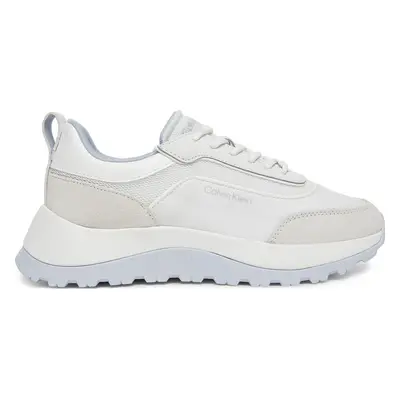 Sneakersy Calvin Klein Runner Lace Up Mesh Mix HW0HW02487 Bílá