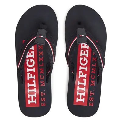 Žabky Tommy Hilfiger Corporate Hilfiger Beach FM0FM05436 Tmavomodrá