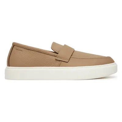 Sneakersy Calvin Klein Moccasin Lth Unlined HM0HM01813 Hnědá