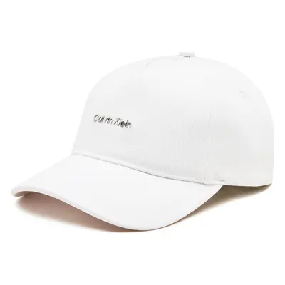 Kšiltovka Calvin Klein Calvin Lettering Canvas Cap K60K612764 Bílá