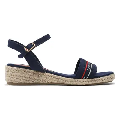 Espadrilky Tommy Hilfiger Rope Wedge Sandal T3A7-32777-0048 S Tmavomodrá