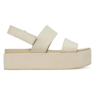 Sandály Calvin Klein Jeans Flatform Sandal Sling In YW0YW01788 Écru