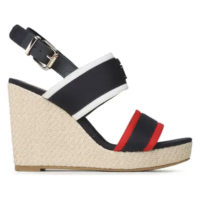 Espadrilky Tommy Hilfiger Rwb Feminne Wedge FW0FW07180 Tmavomodrá