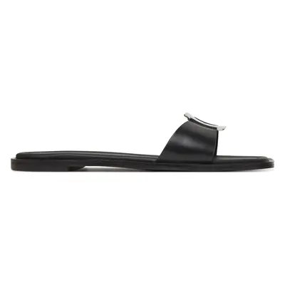 Nazouváky Calvin Klein Flat Slide W/Ck Hw Big - Lth HW0HW02482 Černá