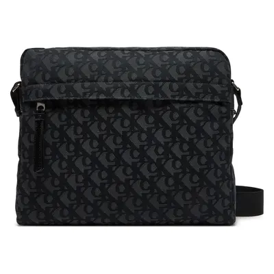 Brašna Calvin Klein Jeans Unstructured Monogram Flight Bag LV04G3097G Černá