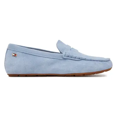 Mokasíny Tommy Hilfiger Flag Soft Suede Driver Loafer FW0FW08558 Modrá