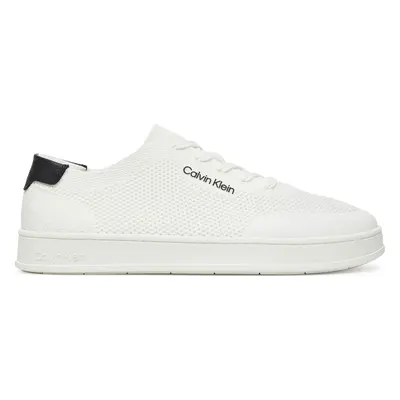 Sneakersy Calvin Klein Low Top Lace Up Knit HM0HM01726 Bílá