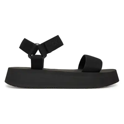 Sandály Calvin Klein Jeans Sandal Velcro Webbing Mg YW0YW01693 Černá