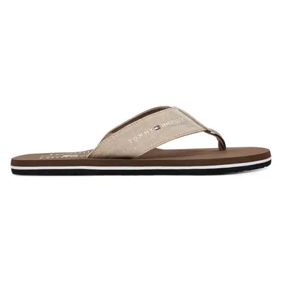 Žabky Tommy Hilfiger Chambray Beach Sandal FM0FM05570 Béžová