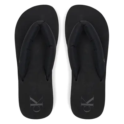 Žabky Calvin Klein Jeans Beach Sandal Flatform Ttxr Satin YW0YW01723 Černá