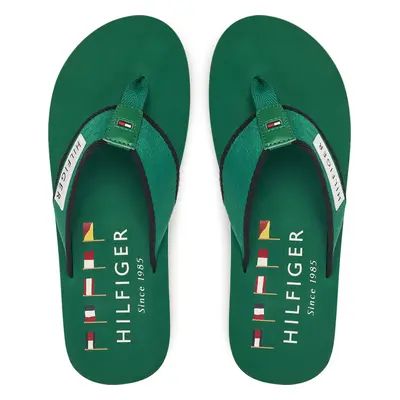 Žabky Tommy Hilfiger Patch Hilfiger Beach Sandal FM0FM05435 Zelená