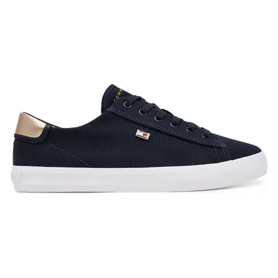 Sneakersy Tommy Hilfiger Vulc Canvas Lace Up Sneaker FW0FW08647 Tmavomodrá