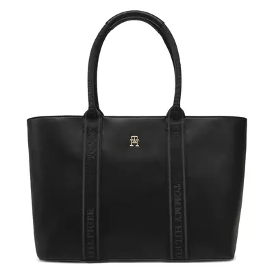 Kabelka Tommy Hilfiger Th Logotape Tote AW0AW17198 Černá