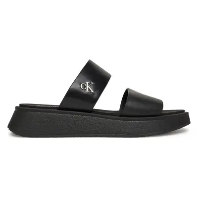 Nazouváky Calvin Klein Jeans Sandal Slide Double Strap YW0YW01694 Černá