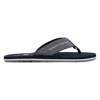 Žabky Tommy Hilfiger Chambray Beach Sandal FM0FM05570 Tmavomodrá