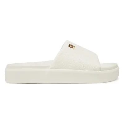 Nazouváky Tommy Hilfiger Platform Monogram Poolslide FW0FW08526 Bílá