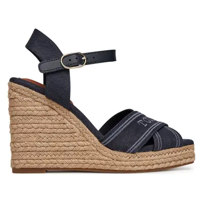 Espadrilky Tommy Hilfiger Tommy Hilfiger Espad High Wedge FW0FW08668 Tmavomodrá