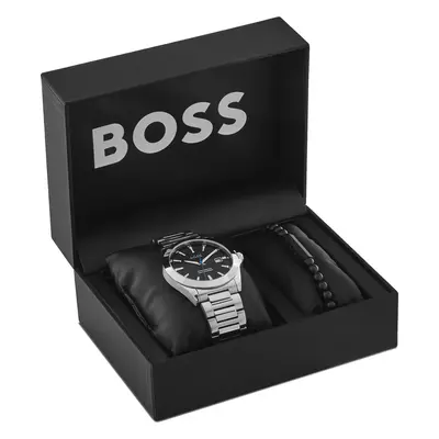 Sada hodinek a náramek BOSS Strike - Gift Set 1570180 Stříbrná