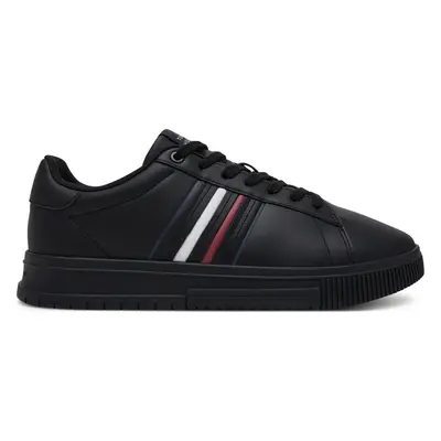 Sneakersy Tommy Hilfiger Modern Cupsole Stripes Lth FM0FM05406 Černá