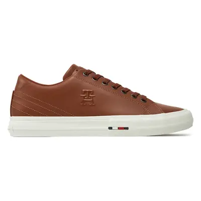 Sneakersy Tommy Hilfiger Hi Vulc Street Patch Lth Luxe FM0FM05203 Hnědá