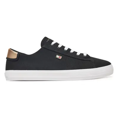 Tenisky Tommy Hilfiger Vulc Canvas Lace Up Sneaker FW0FW08647 Černá