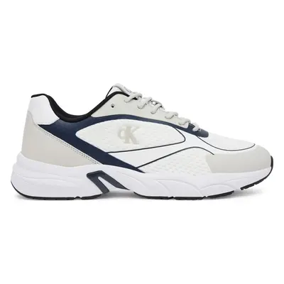 Sneakersy Calvin Klein Jeans Retro Tennis Low Knit Mix YM0YM01310 Bílá