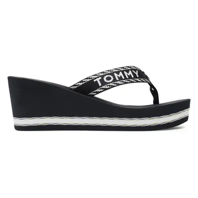 Žabky Tommy Hilfiger Webbing H Wedge Sandal FW0FW07149 Tmavomodrá