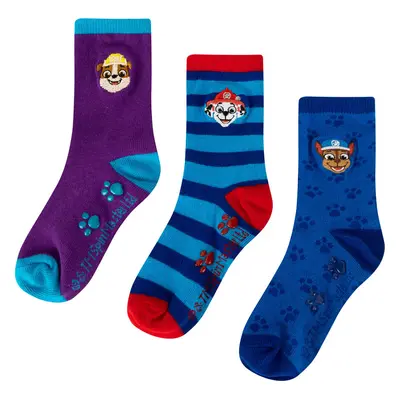 Sada 2 párů dětských vysokých ponožek Paw Patrol ACCCS-SS24-511PAW Modrá