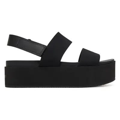 Sandály Calvin Klein Jeans Flatform Sandal Sling In YW0YW01788 Černá