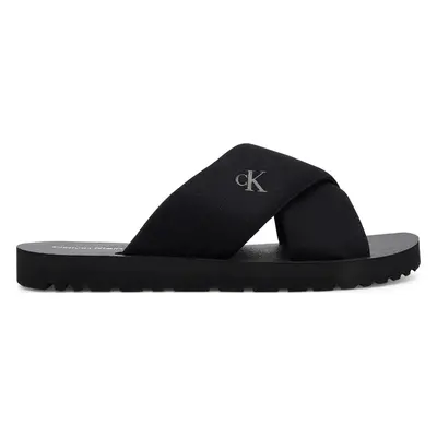 Nazouváky Calvin Klein Jeans Cross Sandal Crxs Tx YM0YM01223 Černá