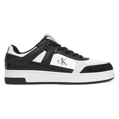 Sneakersy Calvin Klein Jeans Basket Cup Low Laceup Lth Mix YM0YM01308 Bílá