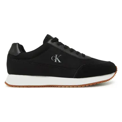 Sneakersy Calvin Klein Jeans Retro Runner Low Laceup Canvas YW0YW01888 Černá