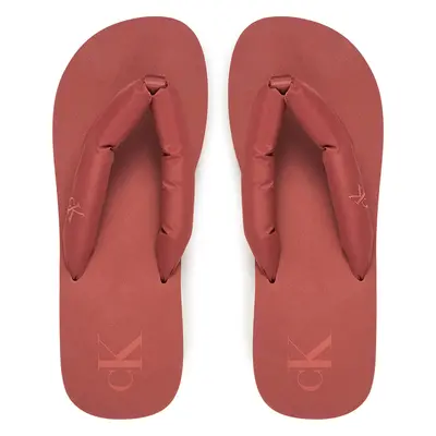 Žabky Calvin Klein Jeans Beach Sandal Flatform Ttxr Satin YW0YW01723 Hnědá