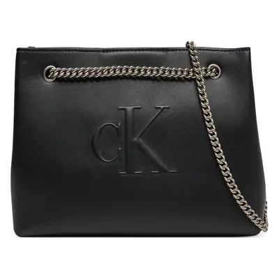 Kabelka Calvin Klein Jeans Sculpted Chain Shoulder Bag LV04K3163G Černá