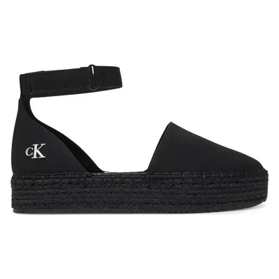 Espadrilky Calvin Klein Jeans Flatform Espadrille Sling Mg YW0YW01735 Černá