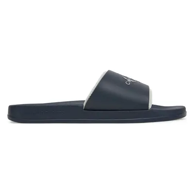 Nazouváky Calvin Klein Jeans Slide Rubber Neoprene Monologo YM0YM00361 Tmavomodrá