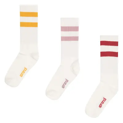 Sada 3 párů vysokých ponožek unisex Sprandi 0UB-003-AW23 (3-pack) Červená