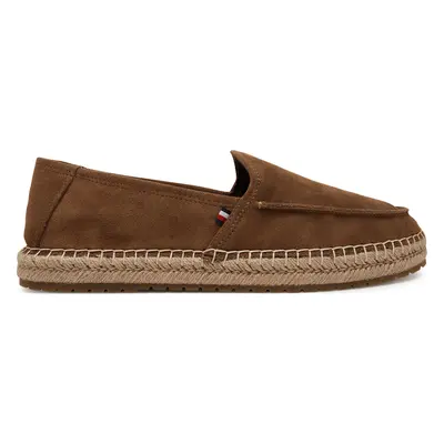 Espadrilky Tommy Hilfiger Hilfiger Flex Espa Suede Loafer FM0FM05392 Hnědá